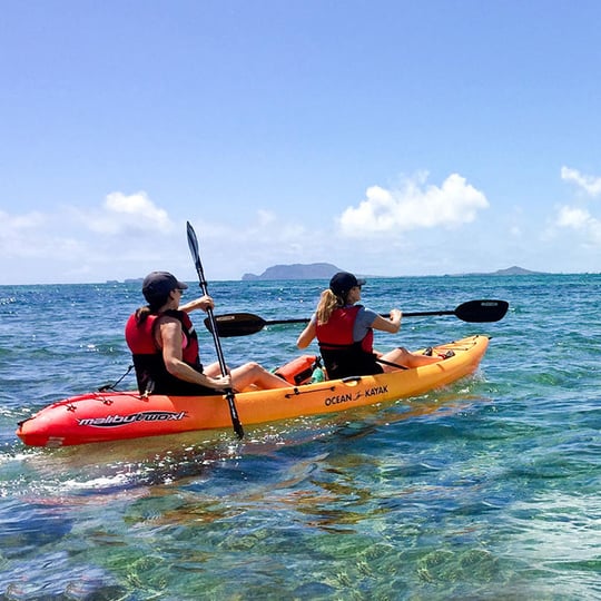 Chinaman's Hat Self-Guided Kayak Tour Near Kualoa Park, Oahu Hawaii