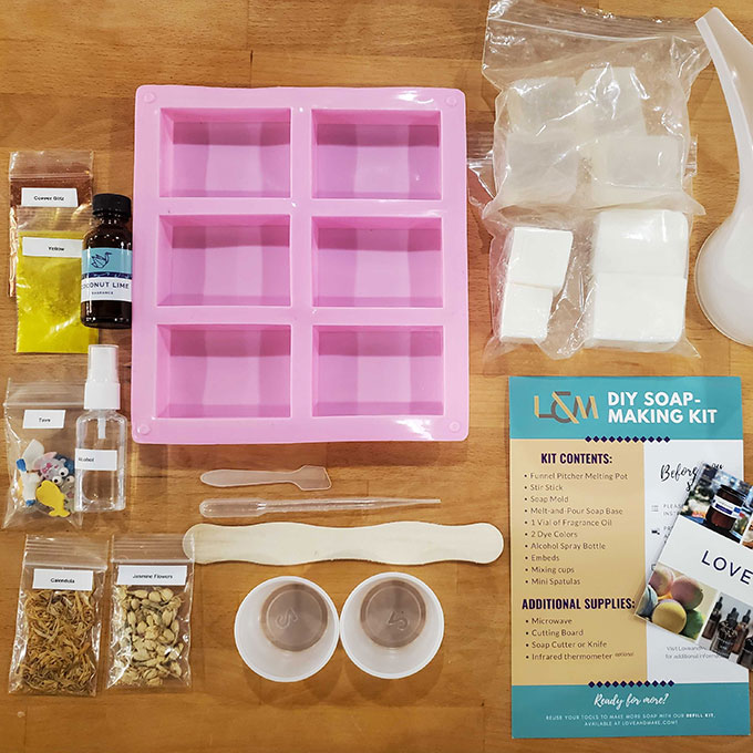 Soap Making Kit, Soap Base 1000 G, Melt and Pour Soap, Gift Kit, Diy  Crafts, Gift for Children, Make Your Own Soap Kit, Soap Mold 